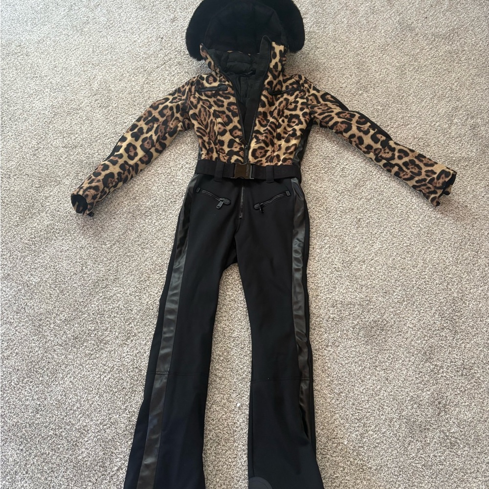 Goldbergh Leopard Print One Piece in Brown & Black Leopard - Picture 3 of 9